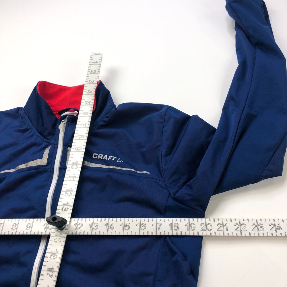 Craft Ventair X Wind Medium Cycling Running Full Zip Mock Neck Jacket Blue MINT - Picture 6 of 10